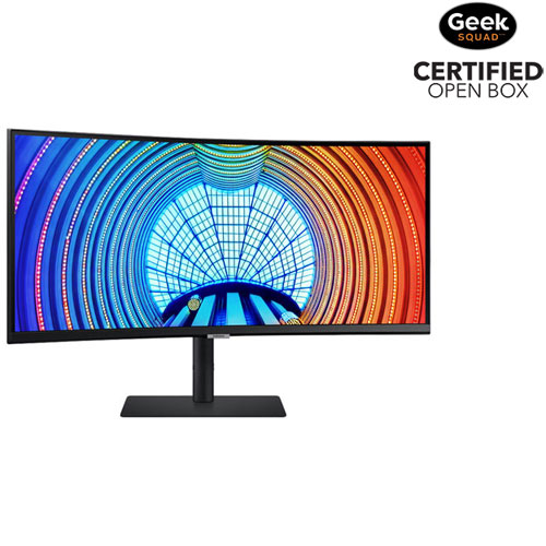 Open Box - Samsung 34" QHD 100Hz 5ms GTG Curved VA LED FreeSync Monitor (LS34A650UBNXGO) - Black