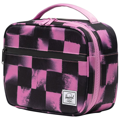 Boîte à lunch Pop Quiz de Herschel - Carreaux au pochoir mauve opéra