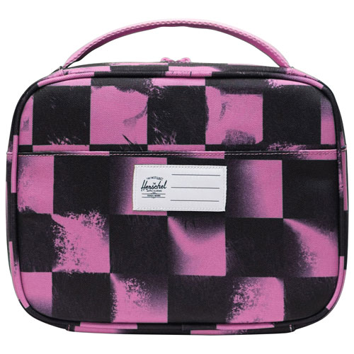 Boîte à lunch Pop Quiz de Herschel - Carreaux au pochoir mauve opéra