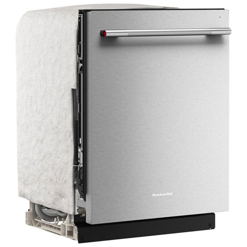 KitchenAid 24" 47dB Built-In Dishwasher with Stainless Steel Tub & Third Rack - PrintShield Stainless