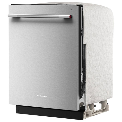 KitchenAid 24" 47dB Built-In Dishwasher with Stainless Steel Tub & Third Rack - PrintShield Stainless