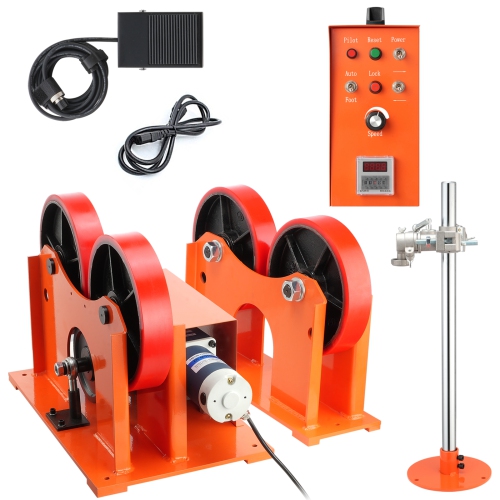 VEVOR 110V Turning Rolls Linkage Roller, 1000KG/2205LBS Loading, 25-1400mm Diameter, 80-1600 mm/min Rotary Welding Positioner & Welding Torch Stand