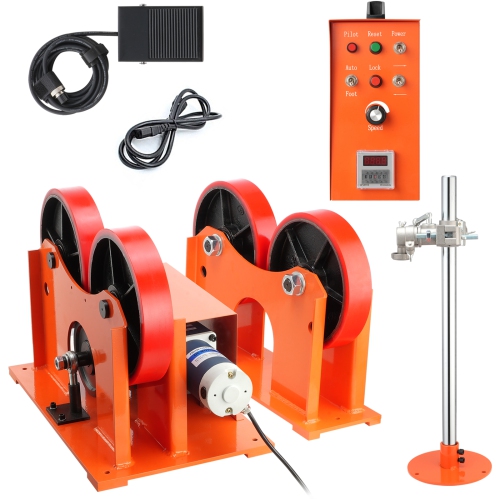 VEVOR 110V Turning Rolls Linkage Roller, 1000KG/2205LBS Loading, 25-1400mm Diameter, 80-1600 mm/min Rotary Welding Positioner & Welding Torch Stand