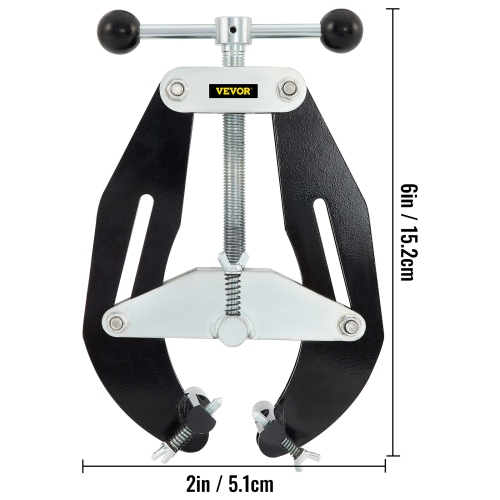 VEVOR 2 to 6 in Pipe Clamp, High Strength Ultra Clamp with Quick Acting Screws, Steel Pipe Alignment Tool with Lightweight Design, Black