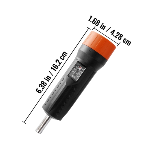 VEVOR 1/4" Drive Torque Screwdriver Wrench Set, 10-70 in-lbs Torque Adjustment Range, 1 in-lb Increment Torque, Driver Bits Set with View Window, 12