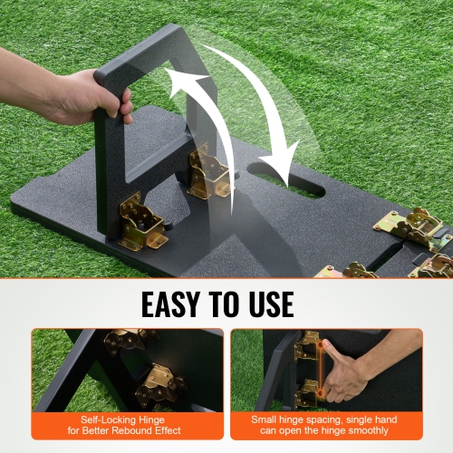 VEVOR 45"X13" Soccer Rebounder Board, Soccer Wall with 2 Angles Rebound, HDPE Kickback Rebound Board, Soccer Training Equipment for Kids and Adults,