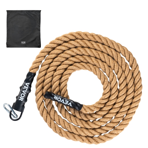 VEVOR 1.5" Diameter Gym Climbing Rope, 30 ft Length Gym Exercise Workout Rope for Adults, Climbing Rope for Fitness and Strength Training, Climbing