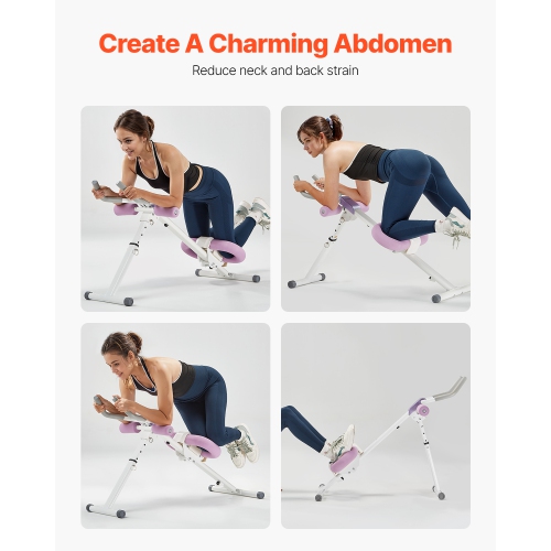 VEVOR 330 lbs Capacity AB Workout Machine, Ab Workout Equipment at Home Gym,Core & Abdominal Trainers for Women,Strength Training Ab