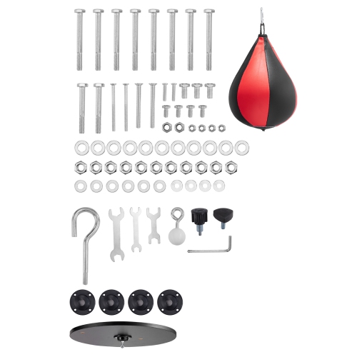 VEVOR 2 in 1 Punching Bag Stand,Steel Workout Equipment, Adjustable Height Boxing Punching Bag and Speed Bag Stand, Freestanding Sandbag Rack, Holds