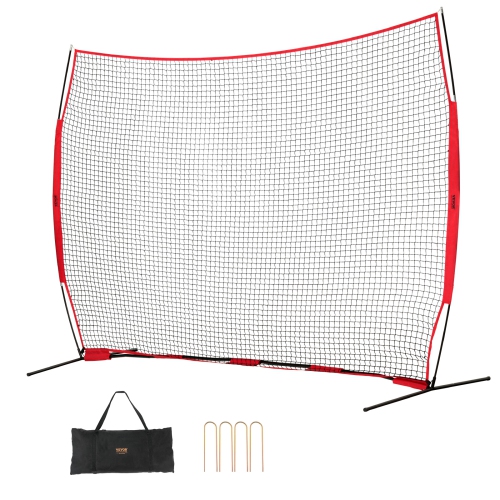 VEVOR 12x9 ft Ball Sports Barrier Netting, Portable Practice Equipment with Carry Bag, Protection Screen for Baseball Softball Lacrosse Soccer Hockey
