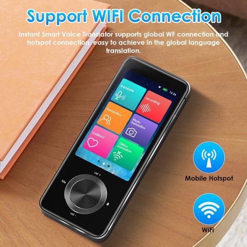 Instant Voice Translator, Portable Instant Translator Device, Two-Way Real-Time Online 137 Languages Translator for Travel Business Learning-Golden