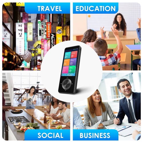 Instant Voice Translator, Portable Instant Translator Device, Two-Way Real-Time Online 137 Languages Translator for Travel Business Learning-Golden