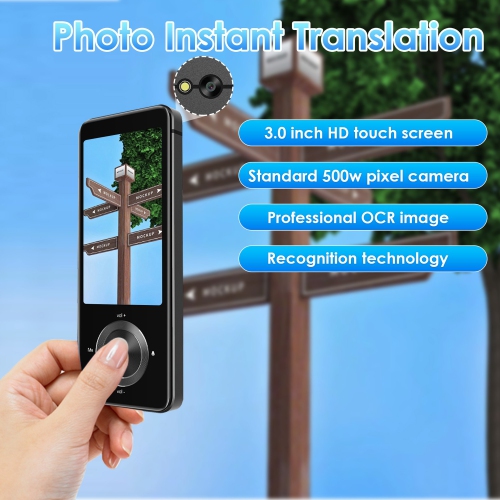 Instant Voice Translator, Portable Instant Translator Device, Two-Way Real-Time Online 137 Languages Translator for Travel Business Learning-Black
