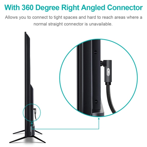 90 Degree Optical Cable 360 Degree Free-Rotating Plug Fiber Optic Cable S/PDIF Toslink Male to Male Cable for Home Theater, Sound Bar, TV, PS4,Grey