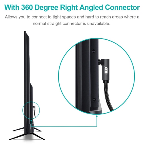 90 Degree Optical Cable 360 Degree Free-Rotating Plug Fiber Optic Cable S/PDIF Toslink Male to Male Cable for Home Theater, Sound Bar, TV, PS4,Grey