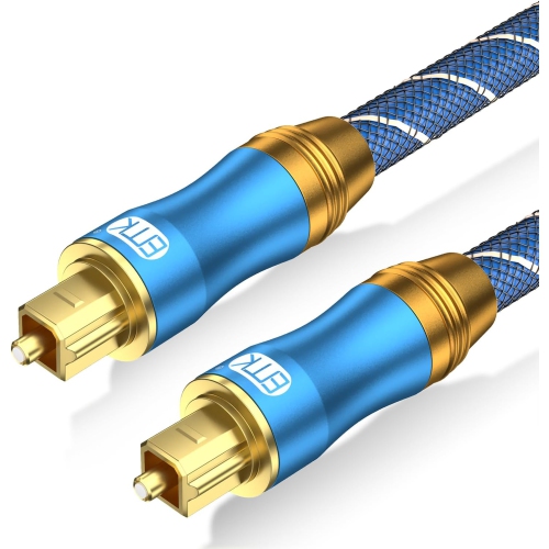 Digital Optical Audio Cable Fiber Optical Toslink Cable SPDIF Audio Cable Male to Male Cord for Home Theater, Sound Bar, TV, PS4, Gaming Console,