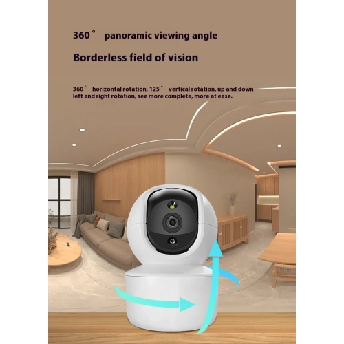 Caméra Home Remote Téléphone mobile Moniteur intérieur sans fil, caméra HD Home 360 degrés avec voix, caméra de surveillance à distance - 3 millions