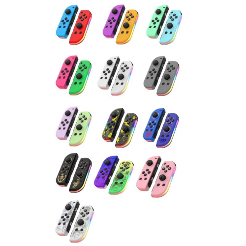 Nintendo Switch JOYCON Bluetooth controller NS game left and right wireless RGB lighting small controller with 6-axis gyroscope, suitable for all