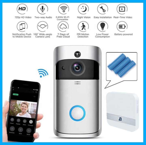 Hot sale Tuya 360 cloud storage video doorbell low power consumption HD night vision 1080P doorbell WiFi security doorbell with ringtone