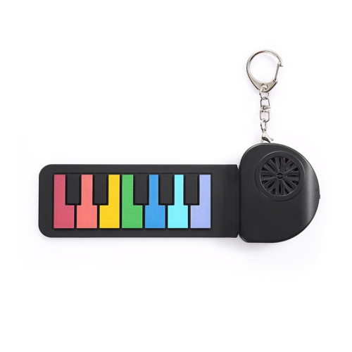 Rainbow mini guitar, hand-rolled desktop practice instrument, silicone foldable hand drummer hit piano steel