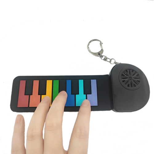Rainbow mini guitar, hand-rolled desktop practice instrument, silicone foldable hand drummer hit piano steel