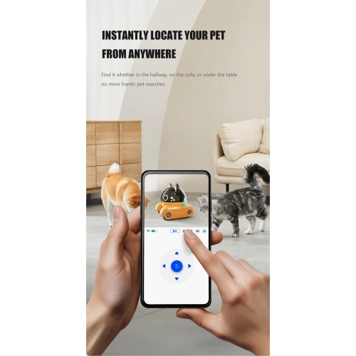 Hot Selling WiFi Pet Smart Wireless Remote Mobile Robot Security Camera, 4G Wifi Whole House Mobile Toy with HD Camera for Cats and Dogs Smart Toy