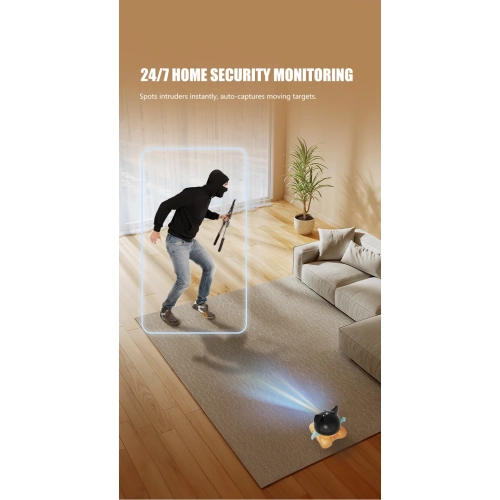 Hot Selling WiFi Pet Smart Wireless Remote Mobile Robot Security Camera, 4G Wifi Whole House Mobile Toy with HD Camera for Cats and Dogs Smart Toy