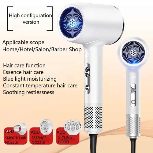 High-speed bladeless hair dryer, negative ion hair dryer, low noise, high-speed hair dryer | Professional salon-level wind speed, negative ions |