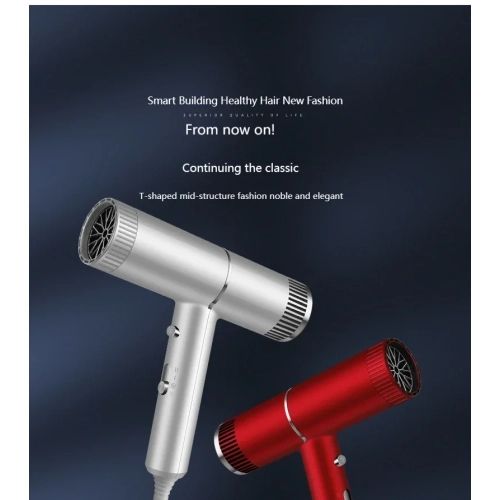 Hair dryer blue light negative ion quick drying hair dryer household high power hot and cold constant temperature hair dryer low noise red