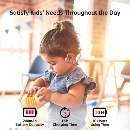 Casque d'écoute Bluetooth X12 pour enfants avec lecture de mémoire 8 g Bluetooth 5,4 Conductive pour enfants avec microphone Ultraléger,