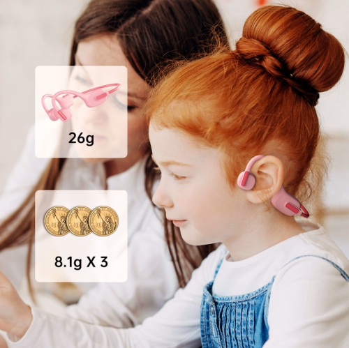 Casque d'écoute Bluetooth X12 pour enfants avec lecture de mémoire 8 g Bluetooth 5,4 Conductive pour enfants avec microphone Ultraléger,