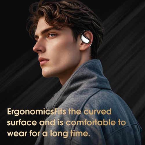 New Bluetooth Headphones, High-quality Ear-hook Wireless Sports Headphones, Waterproof Sports Training, Stereo Bass Earbuds - White