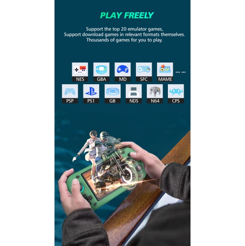 New R43s handheld game console large screen portable retro nostalgic open source handheld PSP arcade joystick without card white