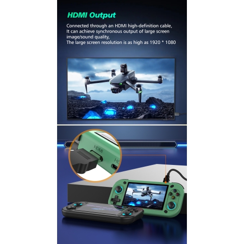 New R43s handheld game console large screen portable retro nostalgic open source handheld PSP arcade joystick without card white