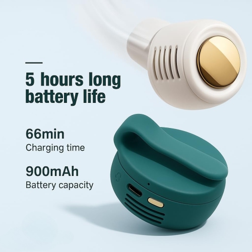 Mini ventilateur portatif à pince, ventilateur silencieux rechargeable USB, 3 vitesses ​​Ventilateur de taille