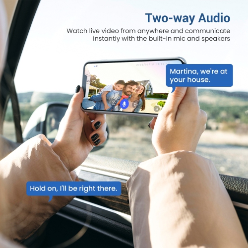 Wireless Doorbell Camera, WiFi HD Night Vision Smart Doorbell with AI Human Detection, Two-Way Talk, Night Vision, and Cloud Storage
