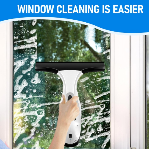 Cordless Rechargeable Window Vacuum Cleaner – Handheld Electric Glass Cleaner for Windows, Tiles, Mirrors, Countertops, and Car Windshields
