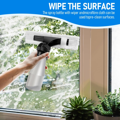 Cordless Rechargeable Window Vacuum Cleaner – Handheld Electric Glass Cleaner for Windows, Tiles, Mirrors, Countertops, and Car Windshields