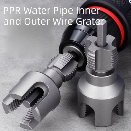 2-Pack All-In-One Internal and External Pipe Threading Tools, 1/2" 3/4" Water Pipe Thread Drill Bits, Suitable for PP/RP/PE Pipes