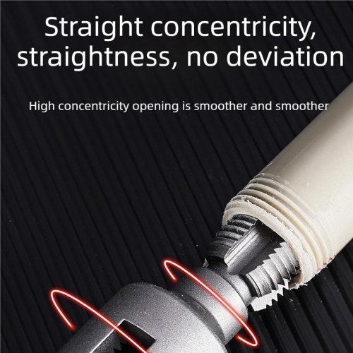 2-Pack All-In-One Internal and External Pipe Threading Tools, 1/2" 3/4" Water Pipe Thread Drill Bits, Suitable for PP/RP/PE Pipes