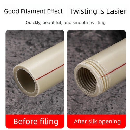 2-Pack All-In-One Internal and External Pipe Threading Tools, 1/2" 3/4" Water Pipe Thread Drill Bits, Suitable for PP/RP/PE Pipes