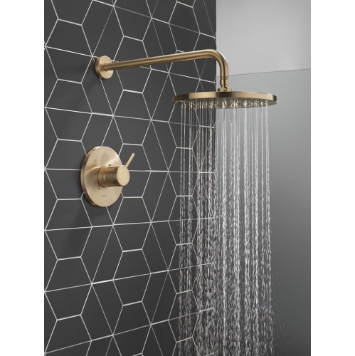 Delta Faucet Modern Raincan Round Single-Function Shower Valve Trim Kit Gold, Shower Faucet Set