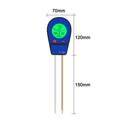 Three-in-one soil pH meter humidity temperature pH tester humidity moisture soil moisture detector