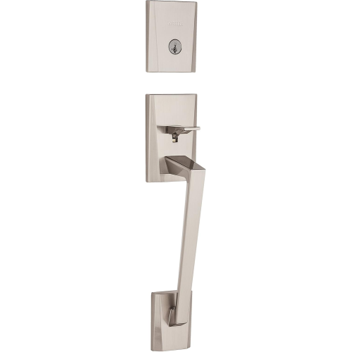 Weiser Camino and Halifax Entry Lever Featuring SmartKey, Satin Nickel