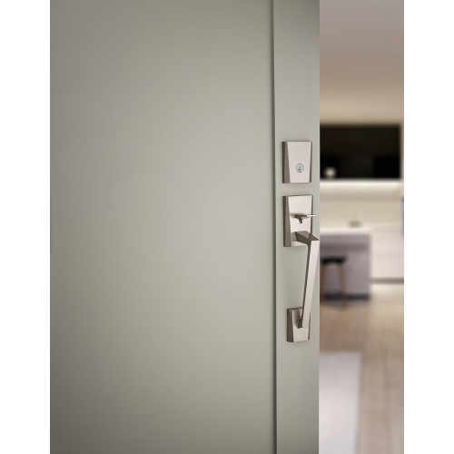 Weiser Camino and Halifax Entry Lever Featuring SmartKey, Satin Nickel