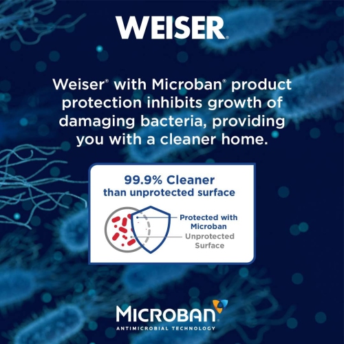 Weiser Camino and Halifax Entry Lever Featuring SmartKey, Satin Nickel