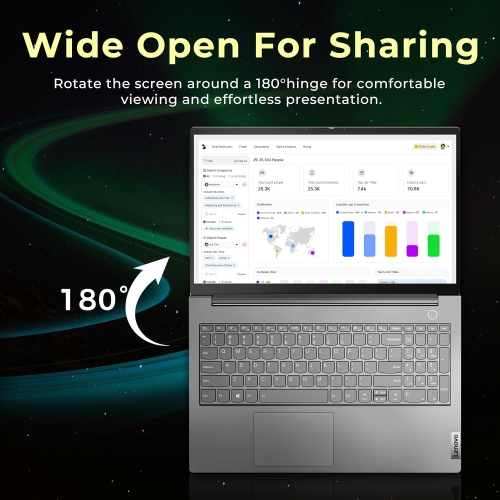 Lenovo ThinkBook 15 G3 15.6" FHD Laptop - AMD Ryzen 5 5500U - 16GB DDR4 - 512GB PCIe SSD - Windows 11 Pro - Gray by LENOVO - Refurbished condition - Image 3