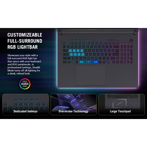 ASUS ROG Strix G16 Gaming Laptop (16” 2.5K 240Hz Display / Intel Core Ultra 9 275HX / NVIDIA GeForce RTX 5060 / 16GB RAM / 1TB SSD / Wi-Fi 7 |