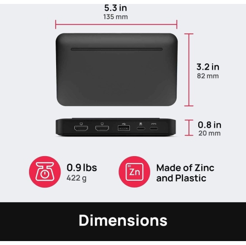 Brydge – Station d'accueil USB-C Stone Lite pour Windows, 5 ports