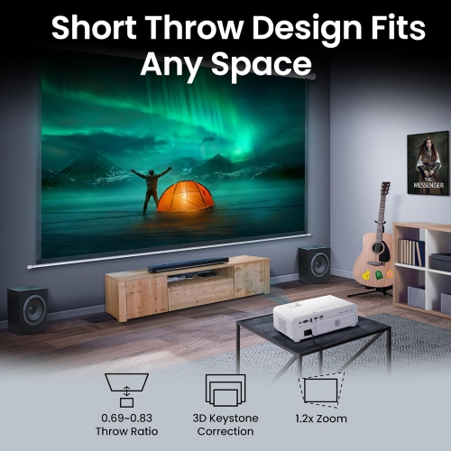 BenQ TK710STi 4K HDR Laser 3200 Lumens Movie and Gaming Short Throw Projector - Open Box